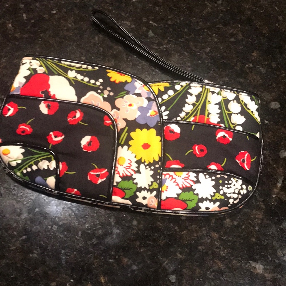 Vera Bradley large multicolor rose wristlet